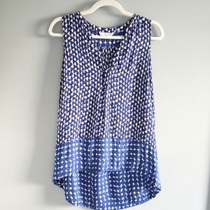 Boden Hotchpotch Dottie Tile Sleeveless Tunic Blouse